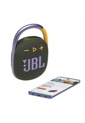 Портативна колонка JBL Clip 4 Green (JBLCLIP4GRN)