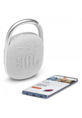 Портативна колонка JBL Clip 4 White (JBLCLIP4WHT)