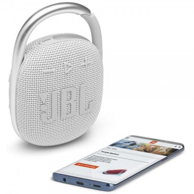 Портативна колонка JBL Clip 4 White (JBLCLIP4WHT)