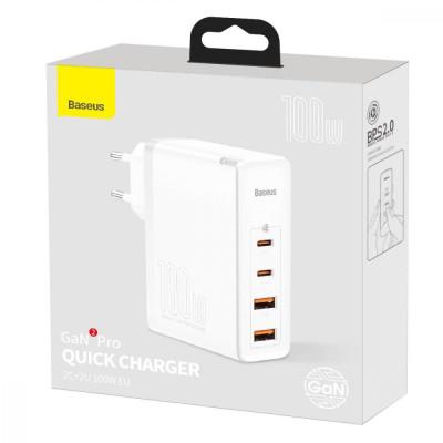 Зарядний пристрій Baseus GaN2 Pro Quick Charger 100W (CCGAN2P-L02) Зарядний пристрій Baseus GaN2 Pro Quick Charger 100W (CCGAN2P-L02)
