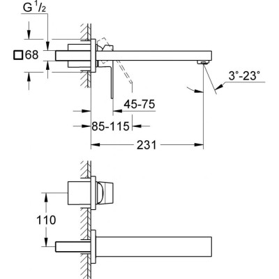 Змішувач для раковини GROHE Eurocube 23447000