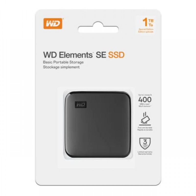 SSD накопичувач WD Elements SE Black 1TB (WDBAYN0010BBK-WESN)