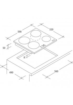 Варильна поверхня електрична Candy CH64BVT