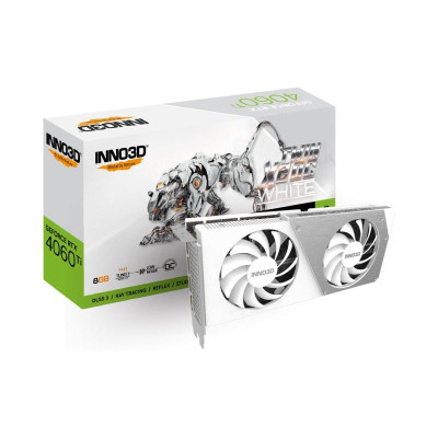 Відеокарта INNO3D GEFORCE RTX 4060 Ti 8GB TWIN X2 OC WHITE (N406T2-08D6X-171153W)