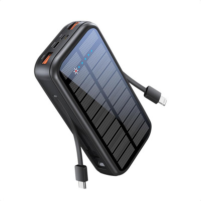 Зовнішній акумулятор (павербанк) Promate SolarTank 20000 mAh (solartank-20pdci.black)