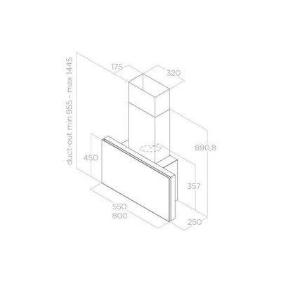 Декоративна витяжка Elica PLAT WH/F/80
