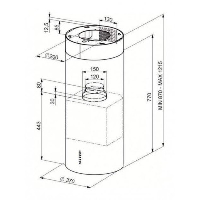 Декоративна витяжка Faber CYLIND I.EVO PLUS WH GL