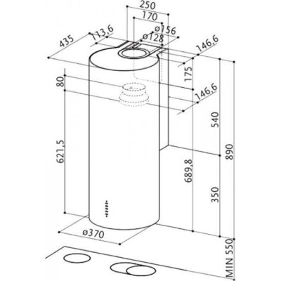 Декоративна витяжка Faber CYLINDRA/2 EV8 2EL XH89