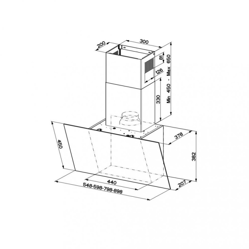 Витяжка похила Faber DAISY EG6 BK A55 (110.0371.514)