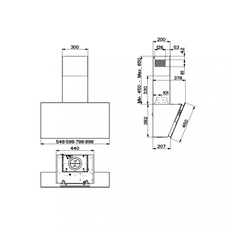 Витяжка похила Faber DAISY EG6 BK A55 (110.0371.514)