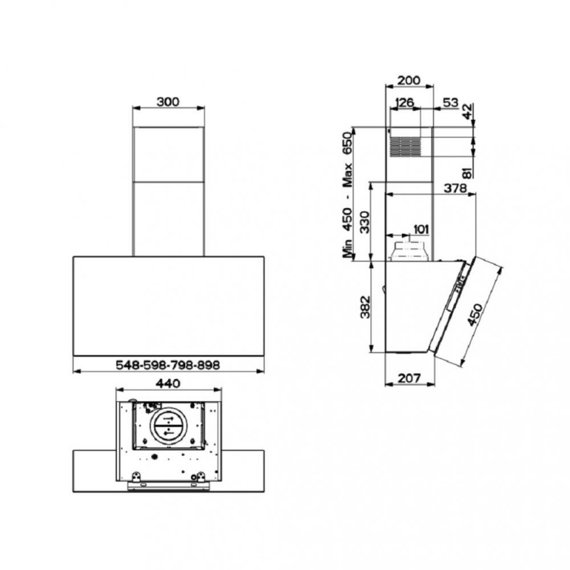 Витяжка похила Faber DAISY EG6 BK A80 (110.0371.515)