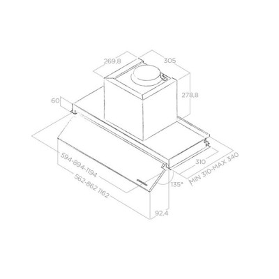 Вбудована витяжка Elica BOX IN IX/A/60
