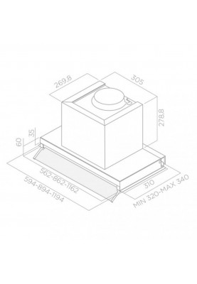 Вбудована витяжка Elica BOX IN PLUS IXGL/A/120