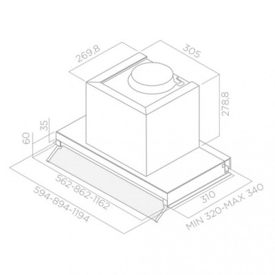 Вбудована витяжка Elica BOX IN PLUS IXGL/A/120