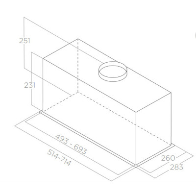 Вбудована витяжка Elica FOLD BL MAT/A/72