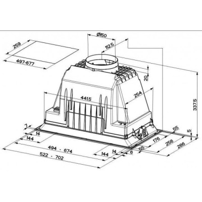 Витяжка, що вбудовується Faber INKA PLUS HCE X A70 (305.0613.282)