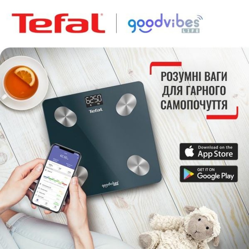 Ваги електронні підлогові Tefal Goodvibes LIFE + BM9620S1