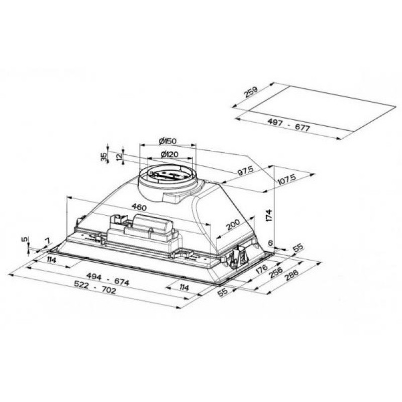 Витяжка, що вбудовується Faber INKA SMART HC X A70 (305.0599.308)