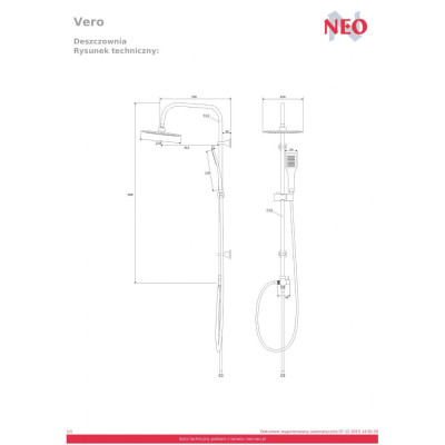 Душовий набір (гарнітур) Deante Neo Vero NBV 051K