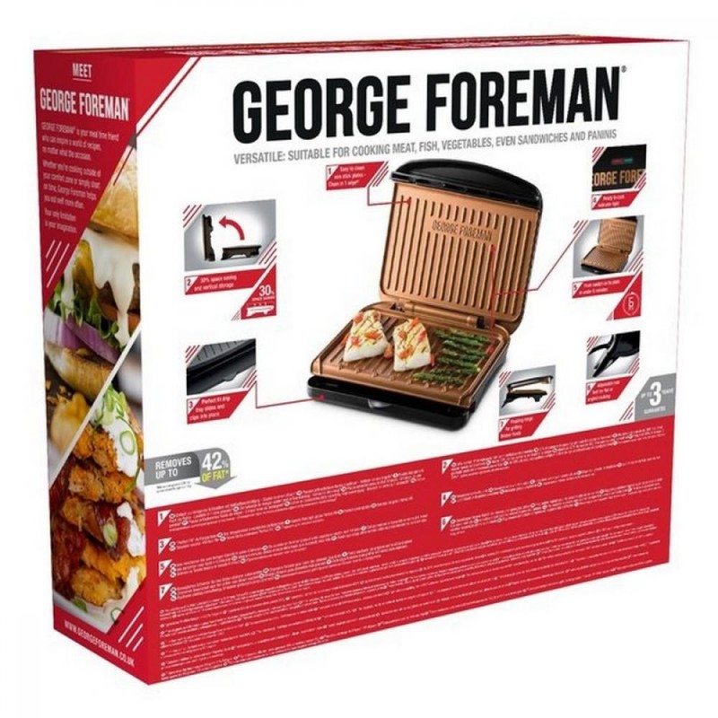 Електрогриль притискний George Foreman Fit Grill Copper Medium 25811-56
