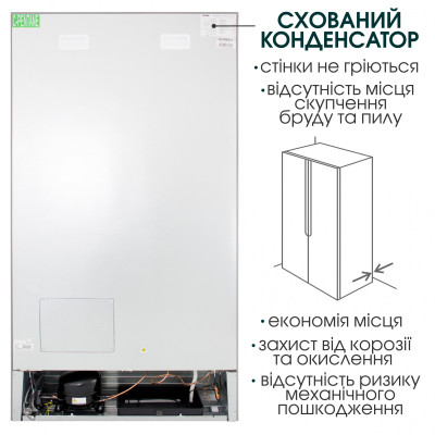 Холодильник із морозильною камерою Prime Technics RFNS 517 EXD