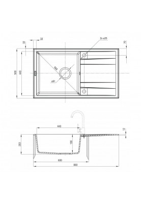 Кухонна мийка Deante Eridan ZQE G113