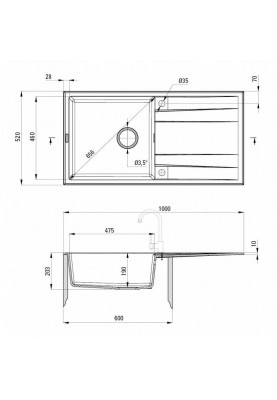 Кухонна мийка Deante Eridan ZQE G11B