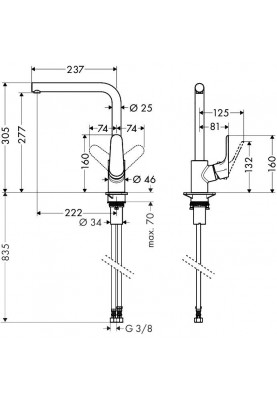 Змішувач для кухонного миття Hansgrohe Focus 31817800