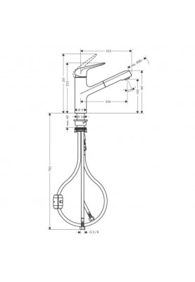 Змішувач для кухонного миття Hansgrohe Focus M42 71814000