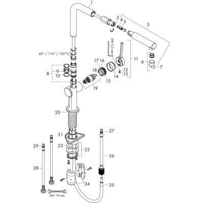 Змішувач для кухонного миття Hansgrohe Talis 72840670