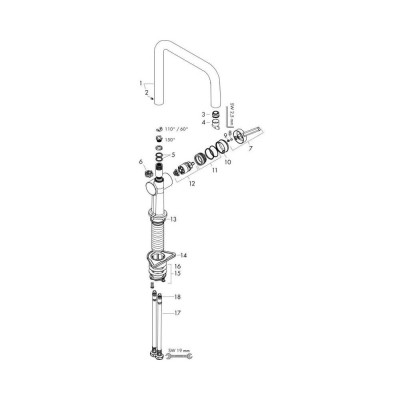 Змішувач для кухонного миття Hansgrohe Talis M54 72806000