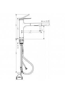 Змішувач для кухонного миття Hansgrohe Zesis M33 74804000