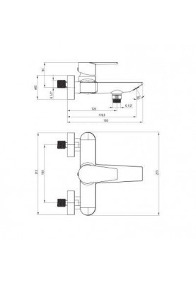 Змішувач для ванни Deante Agawa BQG 010M