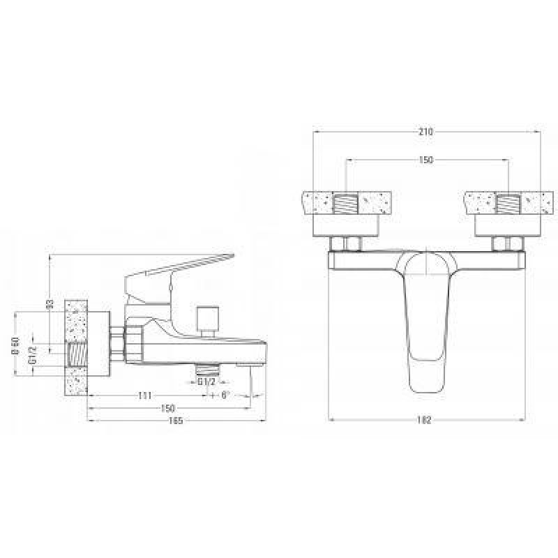 Змішувач для ванни Deante Jasmin BGJ 010M