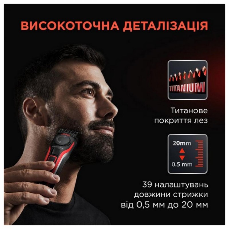 Тример для бороди та вусів Rowenta Formula 1 TN384MF0