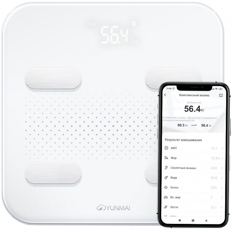 Ваги електронні підлогові Yunmai S Smart Scale White (M1805CH-WH)