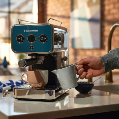 Рожкова кавоварка еспресо Russell Hobbs Distinctions Blue 26451-56