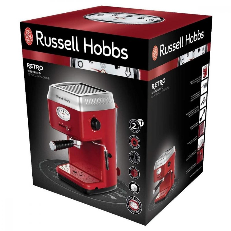 Рожкова кавоварка еспресо Russell Hobbs Retro 28250-56