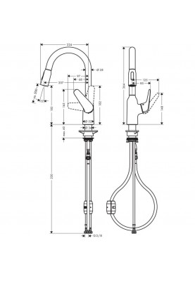 Змішувач для кухонного миття Hansgrohe Focus M42 71801000