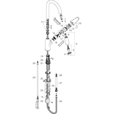 Змішувач для кухонного миття Hansgrohe Focus M42 71801000 Змішувач для кухонного миття Hansgrohe Focus M42 71801000