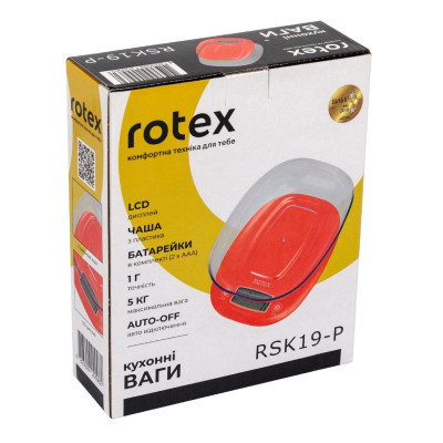 Ваги кухонні електронні Rotex RSK19-P Ваги кухонні електронні Rotex RSK19-P