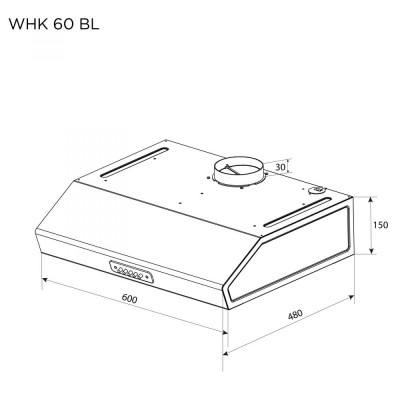 Витяжка плоска Pyramida WHK 60 BL