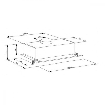 Витяжка телескопічна Eleyus Storm 700 50 BL