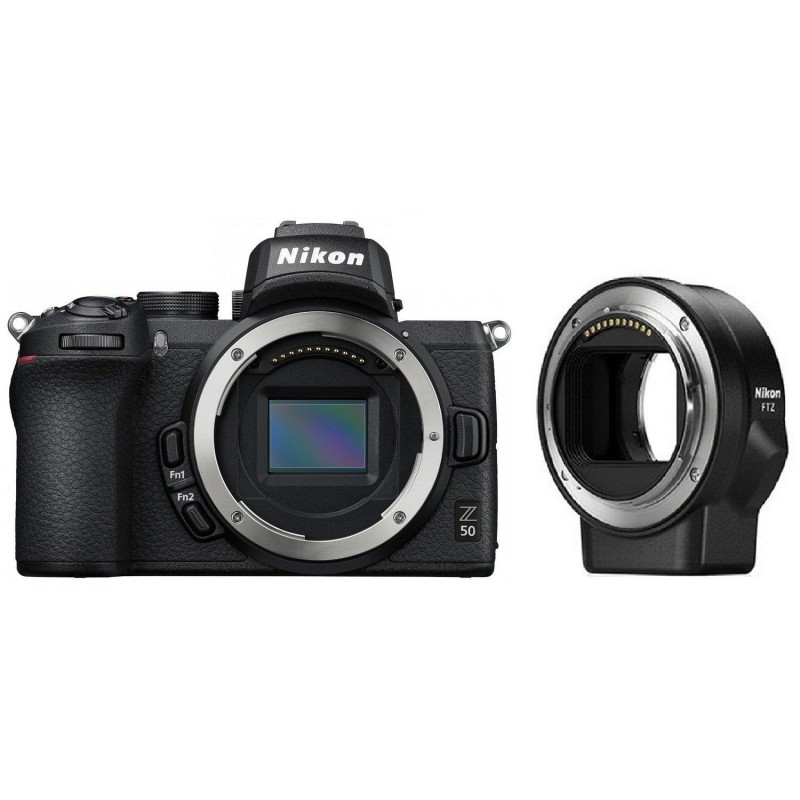 Бездзеркальний фотоапарат Nikon Z50 Body + FTZ Mount Adapter (VOA050K003)