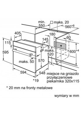 Духовка електрична Bosch HBF134ES0