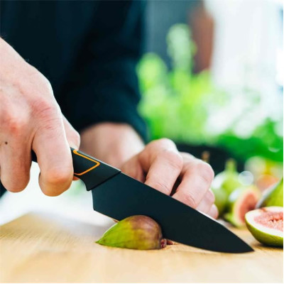 Кухонний ніж Fiskars Deba Edge кухарський азіатський 12 см Black (1003096)