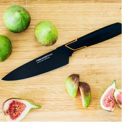 Кухонний ніж Fiskars Deba Edge кухарський азіатський 12 см Black (1003096)