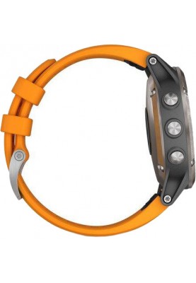 Смарт-годинник Garmin Fenix 5 Plus Sapphire Orange (010-01988-05)