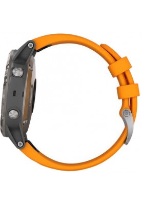 Смарт-годинник Garmin Fenix 5 Plus Sapphire Orange (010-01988-05)