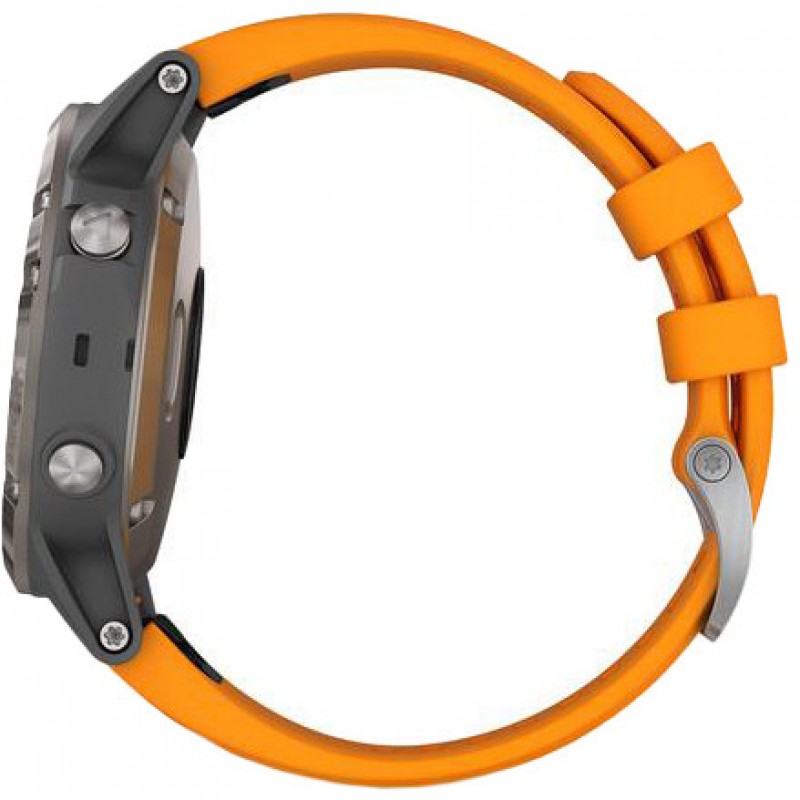 Смарт-годинник Garmin Fenix 5 Plus Sapphire Orange (010-01988-05)